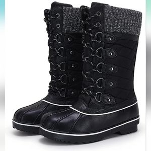 New Women's Mid-Calf Winter Snow Boots Tall Warm Non-Slip Waterproof Insulated